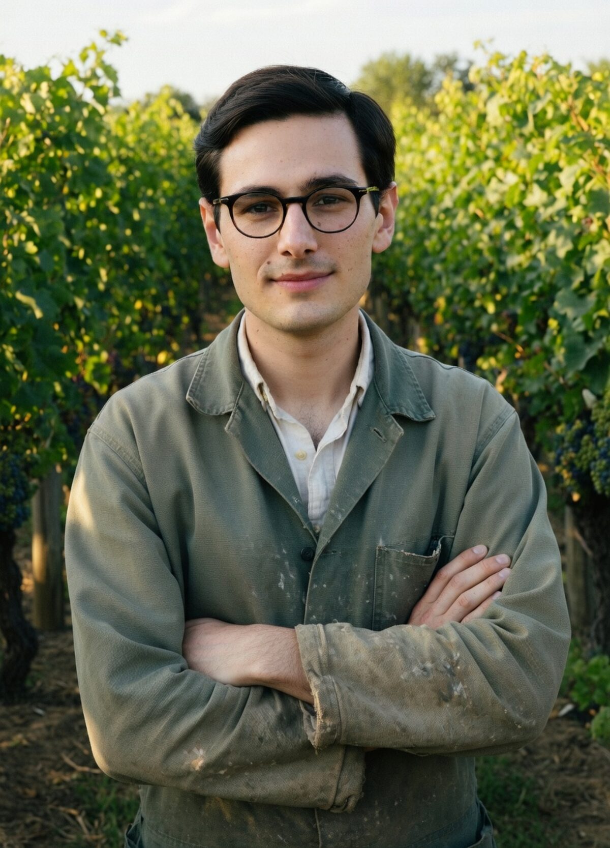 Léo, fondateur de Vignio, dans les vignes